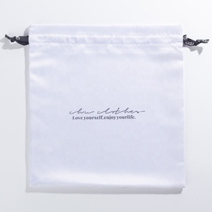 Özel Logo ile saten çanta, yumuşak saten toz torbası, yumuşak saten çanta toptan - Product Image 6