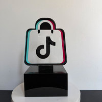 Plaques de récompense personnalisées en verre poli écologique gravé pour événements sportifs, avec logo sur mesure, coffret cadeau multicolore - Récompenses TikTok Shop