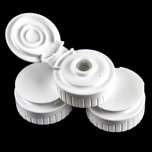 Bouchon à bascule avec valve en silicone, pour bouteille à presser en plastique, blanc, mm 38mm