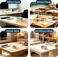 Support de notes adhésives autoportant en acrylique transparent personnalisé et distributeur de bloc-notes pour dortoir et bureau – Organisateur de bureau mignon