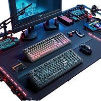 Nuevo Teclado Mecánico Ajazz AK980 Max de Plástico con Retroiluminación RGB, Ergonómico, USB-C, Interruptores Magnéticos, 0.01RT, 8Khz, Baja Zona Muerta