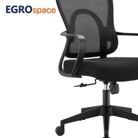 Chaise de bureau ergonomique réglable à roulettes EGROspace pour personnel de conférence et mobilier commercial