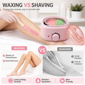 <strong>Pink</strong> Wax Heater 500cc Electric Wax <strong>Warmer</strong> Machine Thermostat Plug-In Depilatory Heater for <strong>Body</strong> and Face - Product Image 2