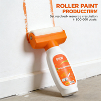 Peinture inodore à base d'eau avec petit rouleau - Couleurs blanches pour la rénovation murale, la modification de la couleur et les retouches, couvre les graffitis et les empreintes de mains