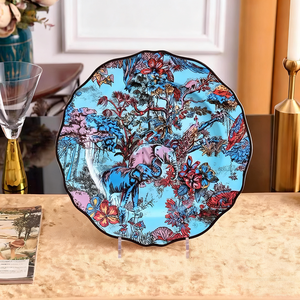 Custom Luxury Ceramic Dinner Plates Bone China Designer Crockery Porcelain Ceramic Plate for Dinner - Product Image 2