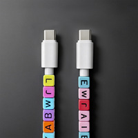 Nuevo Cable de Datos con Cuentas Decorativas, Cable de Carga Rápida para iPhone 17, Cable de Datos Tipo C