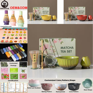 Tazón de Cerámica Japonés Personalizable con Diseño de la Dinastía Song para Kit de Iniciación de Matcha, Batidor de Matcha, Chawan, Juego de Té Matcha - Product Image 1