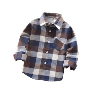Surchemises en flanelle à carreaux personnalisés, chemises à manches longues à carreaux tartan pour garçons avec poches, chemisier pour enfants, vestes pour enfants - Product Image 5