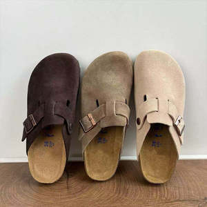 Birkenstocks Sabots <span class=keywords><strong>Mules</strong></span> pour <span class=keywords><strong>Femme</strong></span>, à bout fermé, respirants, souples, à enfiler, en daim rétro, à motif uni, avec plateforme en liège et semelle en EVA - Product Image 5
