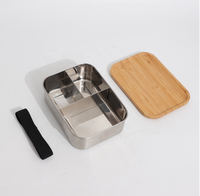 Boîte à lunch Nicety en acier inoxydable 304, 2/3 compartiments pour le stockage des aliments, boîte à bento, sûre pour les activités de plein air, récipient alimentaire