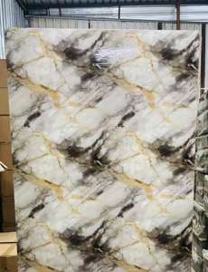 UDK vinilo brillante dorado 1,2*3M hoja de mármol autoadhesiva pegatina de pared para decoración de interiores precio de fábrica - Product Image 3