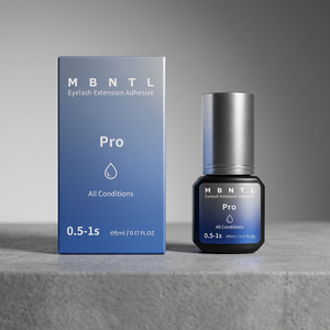 Colle pour extensions de cils MBNTL Korean HQ 5ml, 99,8% monomère japonais, séchage rapide 0,5-1s, résistante à l'huile et à l'eau, certifiée ISO22716 - Product Image 1