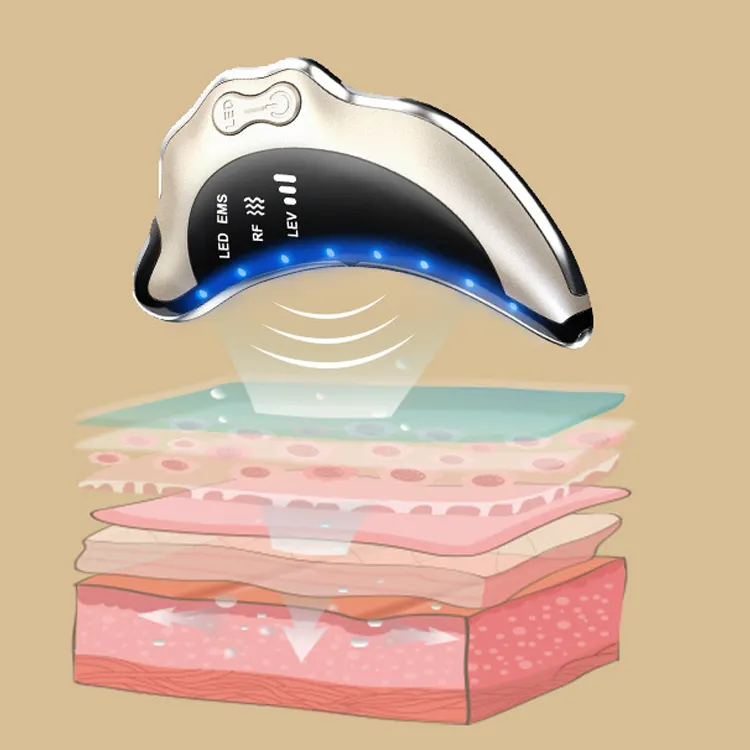 4 في 1 العناية بالبشرة تجديد شبابها RF EMS شد الجلد جهاز الجمال ليد العلاج بالضوء الأحمر العصاء
