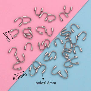 Protège-fils en acier inoxydable en forme de U pour câble, guide-fil, embout de positionnement, accessoire de bijouterie - Product Image 6