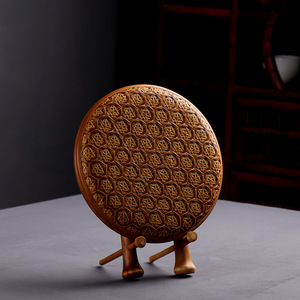 Handmade <b>Bamboo</b> Pu'er Tea Cake Box Round Storage <b>Container</b> For Tea Ceremony Accessories True Colors Zhejiang Origin - Product Image 1