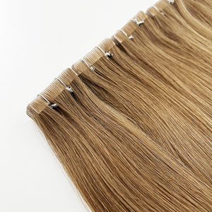 SHE Injected Tape Extensions Cabello Human Natural Real Invisible Tape dans les extensions de cheveux vierges brun moyen 24In - Product Image 3