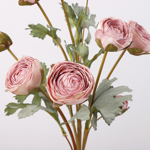 European Style <b>Artificial</b> Lotus <b>Bouquet</b> 9 Heads Plastic Silk Flowers High Simulation Indoor Home Decoration Fall Wedding Props - Product Image 4