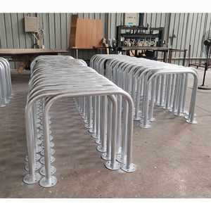 حامل دراجة مجلفن على شكل حرف U من الفولاذ شديد التحمل في الهواء الطلق حامل دراجة شيفيلد لوقوف السيارات - Product Image 4