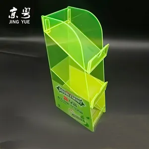 Toko Toko Supermarket Counter PMMA Plexiglass Chutty/Pil untuk Menyegarkan Nafas/Permen Mint Display Akrilik Permen Karet Dispensing Mesin