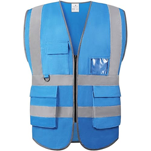 Gilet de sécurité haute visibilité avec bande réfléchissante et fermeture à glissière Vêtements de travail haute visibilité pour la construction et la sécurité routière - Product Image 4