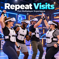 Arena Permainan Tembak-Menembak Multiplayer Realitas Campuran MR CS dengan Headset VR, Lokomosi Fisik, Mode Kooperatif dan Kompetitif