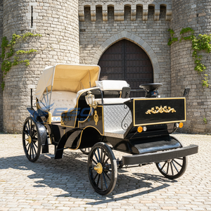 Chariot de mariage électrique en métal avec lumières, décorations de chariot de Cendrillon, pour enfants et adultes - Product Image 1