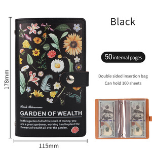 Agenda A6 de PU Suave, Duradera y Ecológica, con Bolsillos para <span class=keywords><strong>Fotos</strong></span> de PP, Álbum de Cuero Sintético con Almacenamiento Transparente para Tarjetas de PP - Product Image 5