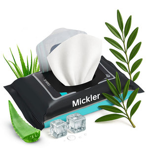 Lingettes intimes pour hommes avec logo personnalisé, 30 lingettes, parfum d'aloe vera et d'eucalyptus, extra-larges, lingettes nettoyantes pour le visage et le corps pour adultes - Product Image 2