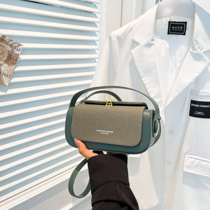 PLAYMAX Sac bandoulière rétro de luxe haut de gamme en PU imperméable Printemps-Été 2026 Nouvelle collection tendance avec deux sangles et fermeture éclair, portable pour le voyage - Product Image 6