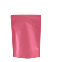 Pochette en plastique noir mat refermable personnalisée avec fermeture éclair pour le stockage des aliments secs