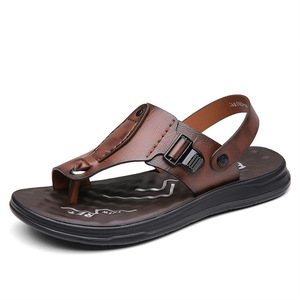 Sandales à Enfiler en Cuir pour Homme pour E-Commerce Transfrontalier <span class=keywords><strong>Shein</strong></span> Temu, Chaussures de Plage Simples, Élégantes et Polyvalentes, Dropshipping en une Pièce - Product Image 5