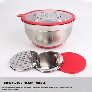 Aço inoxidável Saladeira Set Tigela De Mistura Cozinha Baking Egg-beating Cooking Salad Basin Partido Tamanho Grande - Product Image 5