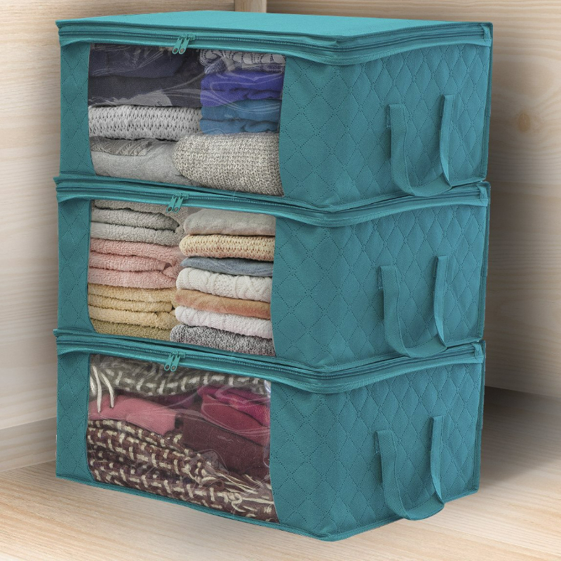 Pack of 3 Fabric Foldable Storage