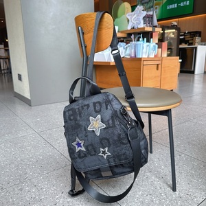 Sac à dos décontracté pour femme ODM OEM avec étoiles pailletées, sac à dos pour collégienne, grande capacité, style universitaire - Product Image 6