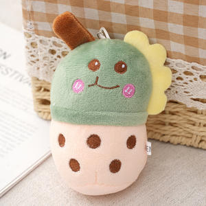 ตุ๊กตาการ์ตูนรูปแก้วชานมไข่มุก ของเล่นนุ่มๆ บรรจุใยฝ้าย PP หมอนรูปอาหารน่ารัก ของขวัญสำหรับเด็กและเด็กผู้หญิง ขนาด 12 ซม. ปรับแต่งได้ - Product Image 3