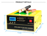 Chargeur de batterie portable pour voiture 12V 24V 10A automatique