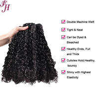 FH SDD Mèches de Cheveux Vierges Humains Vietnamiens Lisses Naturels Pixie Curl 12A Doublement Tirées Tissage en Gros