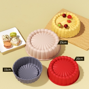 Stampo per torta in Silicone rosa amore, stampo per torta di Mousse rotondo a forma di girasole - Product Image 5