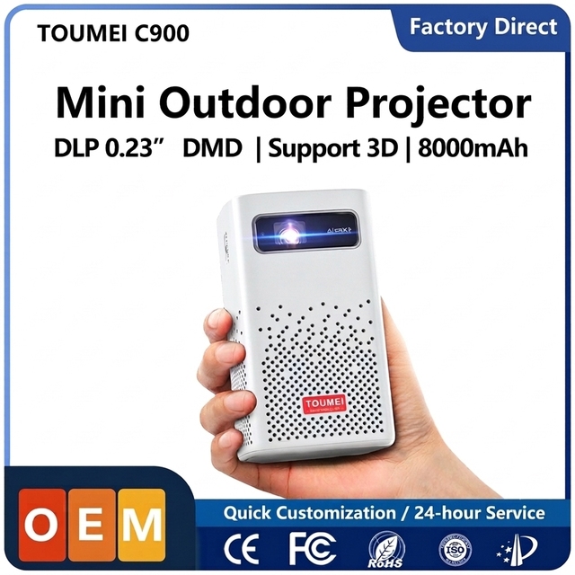 Wholesale Purchase Smart Mini Projector TOF Real-Time Focus Portable Android Projector Customized Projector for Distributor