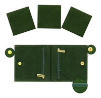 Petits pochettes vertes personnalisées à fermeture éclair en velours, étuis d'organisation pour ranger de petits bijoux, petits sacs cadeaux en velours, contenant pour bijoux