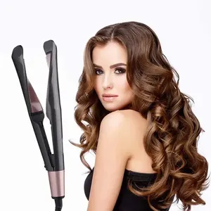 2 in 1 Hair Straightener And Curler Twist Straightening Curling Iron Professional Negative Ion Fast Heating Styling Flat Iron