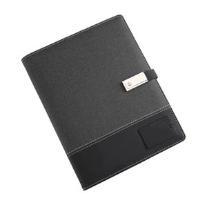 Agenda promotionnel 2024 avec chargeur sans fil 8000 mAh, carnet de notes personnalisé pour entreprise avec batterie externe - Product Image 1