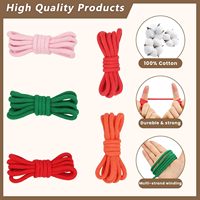 Cordon en macramé tressé en coton naturel 100% de 5 mm, couleurs mélangées, pour travaux manuels, suspensions de plantes, décorations de mariage et de Noël