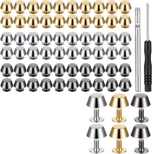 LXUEJIE Set Purse Feet For <b>Handbags</b> And Hollow Hole Puncher Screwdriver Screw Back Stud Purse Feet Nailhead Brass Studs Rivets F - Product Image 1