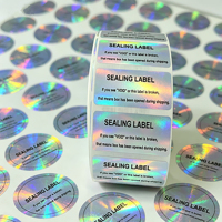 Étiquettes de sécurité holographiques personnalisées en PET, anti-effraction laser, avec effet 3D, feuille mate, autocollants imperméables anti-contrefaçon