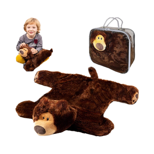 Bantalan Lap tertimbang 5 Lbs, anak-anak bantuan sensorik kenyamanan beruang Teddy dengan tas pembawa boneka hewan tertimbang untuk kecemasan - Product Image 1