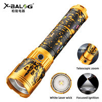 Lampe torche haute luminosité, étanche, en aluminium, lampe torche EDC, LED blanche, rechargeable, lampe torche tactique