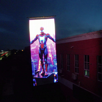 Écran LED transparent flexible personnalisé, publicité numérique, film LED flexible, écran d'affichage transparent, écran LED volant