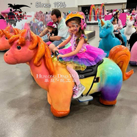 Manège interactif en métal et acier pour enfants, simulation grandeur nature d'animaux mignons de dessin animé, pour usage public intérieur et extérieur