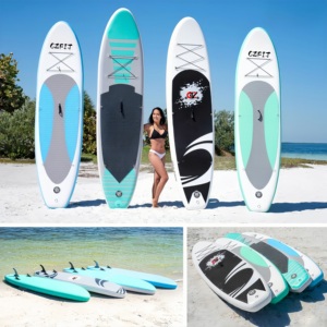 กระดานซัพแบบเป่าลมซีซีฟิต ซีรีส์ดรอปสติทช์ - เป็นมิตรกับสิ่งแวดล้อมและพกพาสะดวกสำหรับการเล่นพายเรือในทะเลและตกปลา - Product Image 5